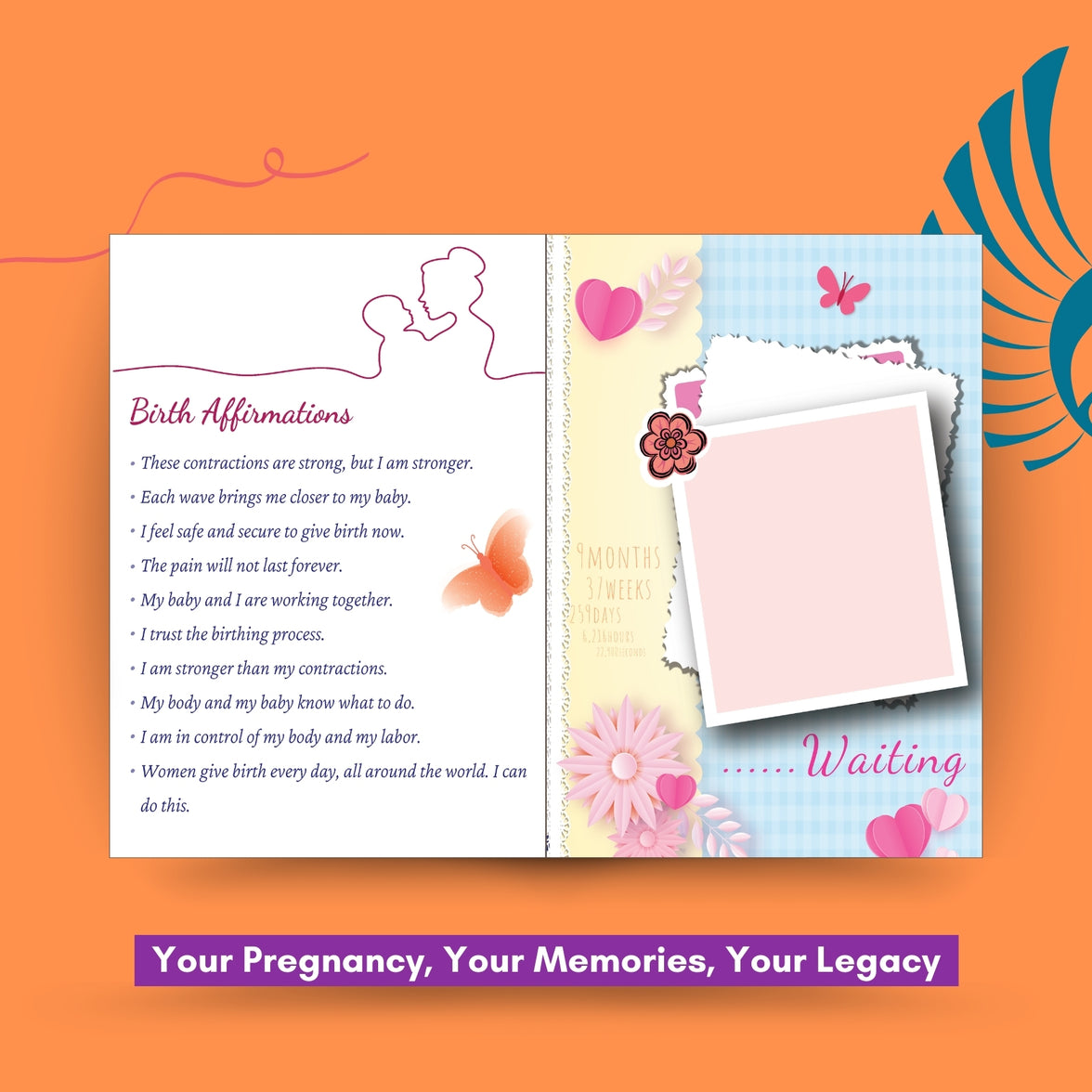 Pregnancy Journal, Nine Months Keepsake to Record Your Pregnancy Journey