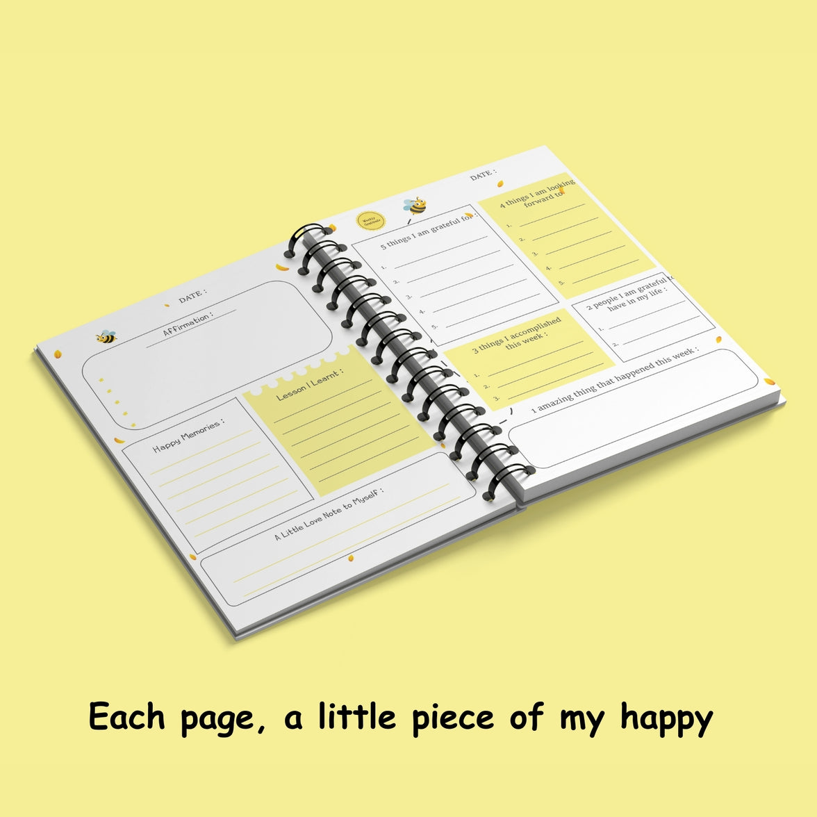 Weekly Gratitude Diary Journal – Your Daily Reflection & Mindfulness Companion