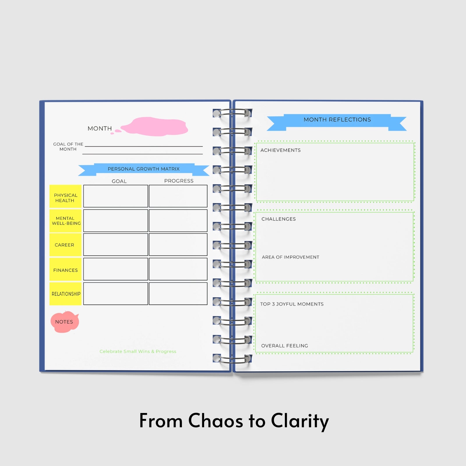 Enjoy the Little Things – Undated Yearly Journal & Weekly Planner