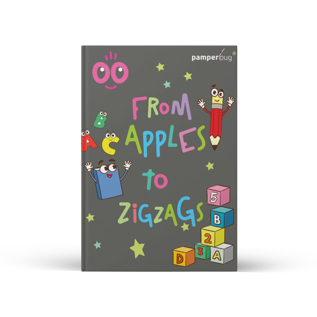 From Apples to Zigzags: A to Z Tracing and Coloring Book for Toddlers and Kids Ages 1–5 | Alphabet Activity Workbook for Preschool and Kindergarten Learning