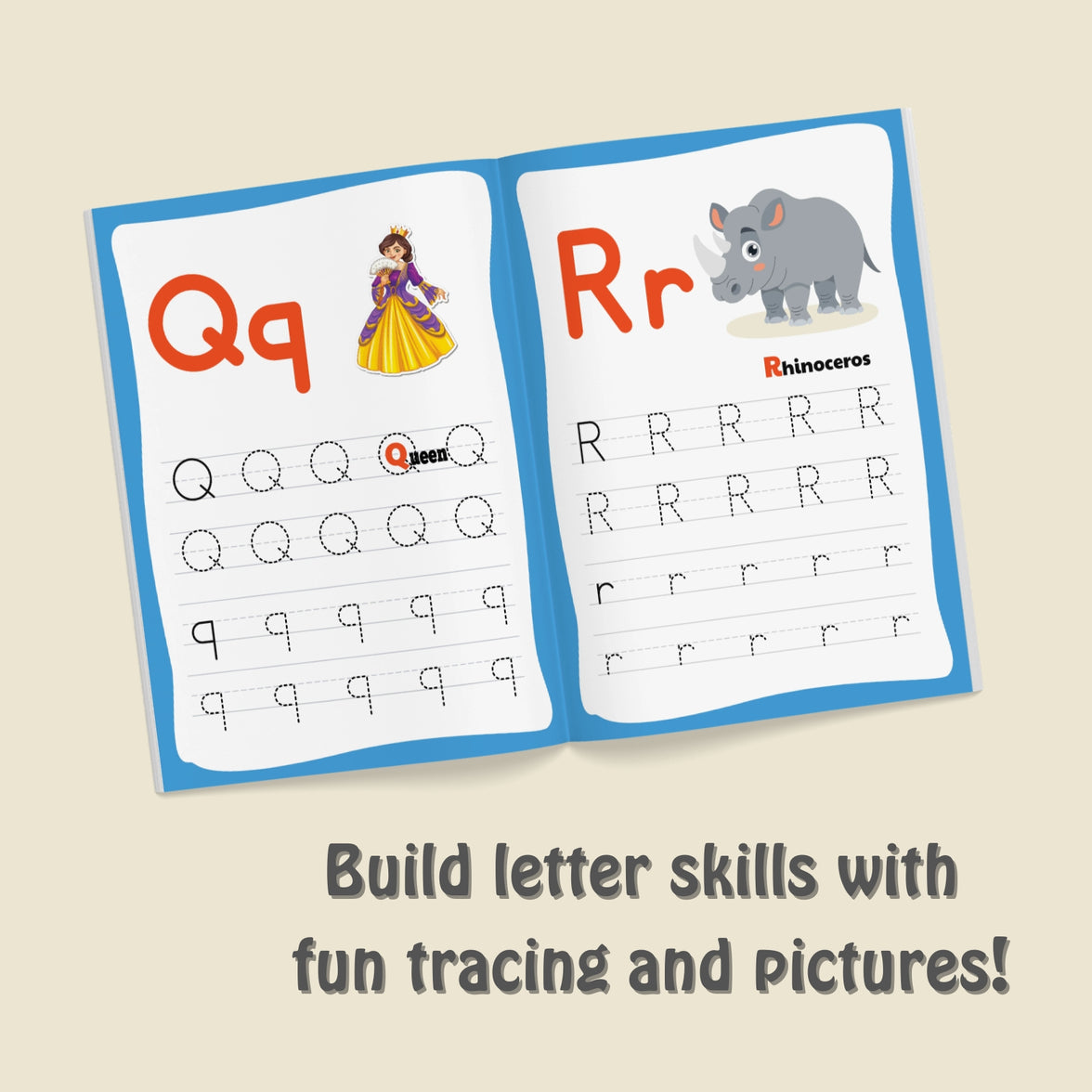 From Apples to Zigzags: A to Z Tracing and Coloring Book for Toddlers and Kids Ages 1–5 | Alphabet Activity Workbook for Preschool and Kindergarten Learning