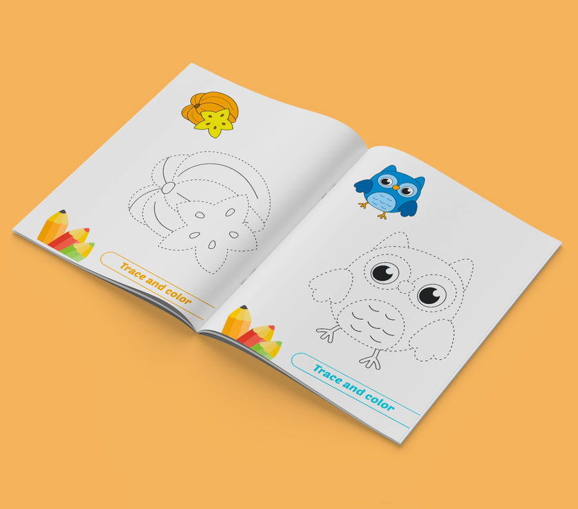 Trace & Color: Fun Preschool Activity Book for Toddlers Ages 1–5 | Tracing, Coloring, Mazes & Fine Motor Skill Development