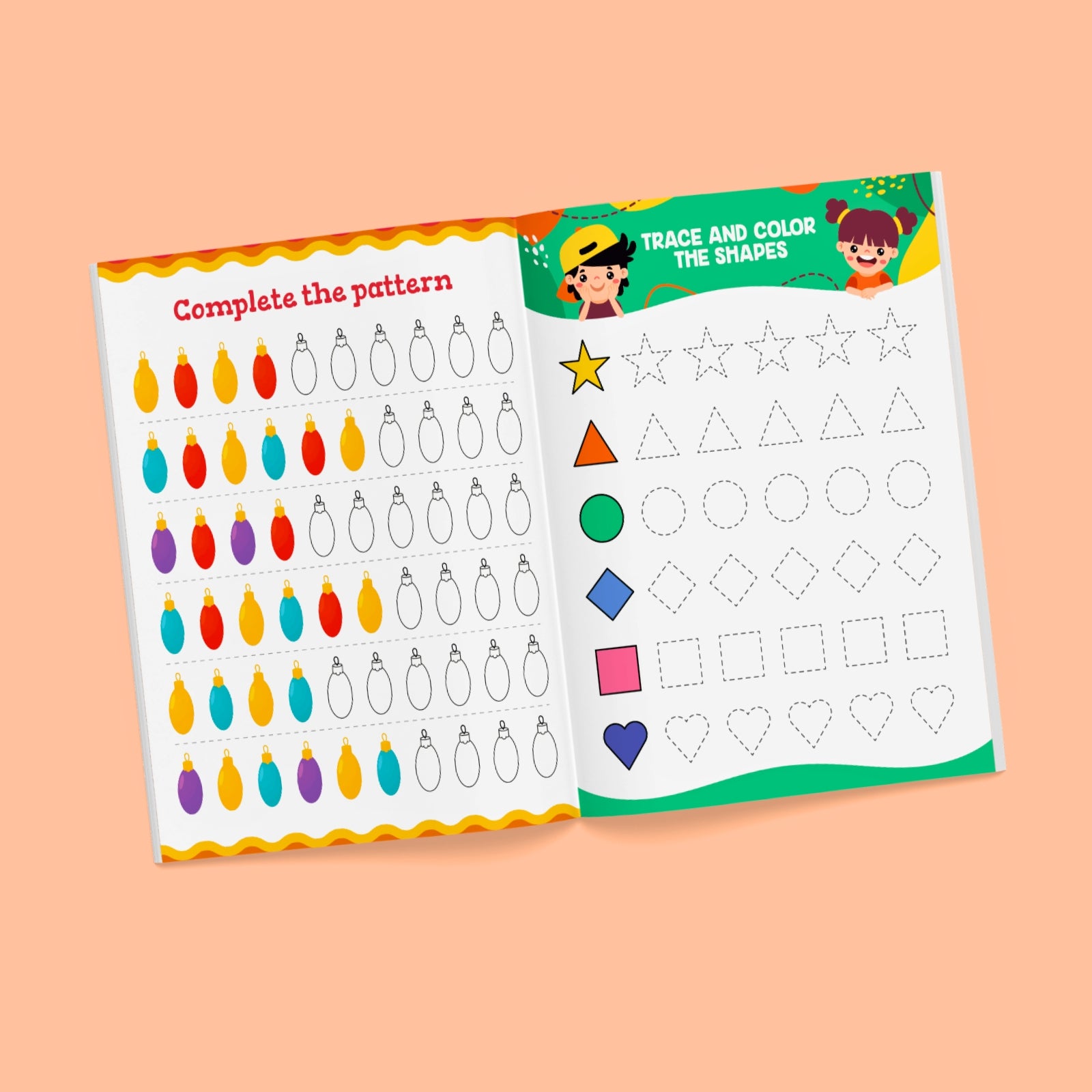 Trace & Color: Fun Preschool Activity Book for Toddlers Ages 1–5 | Tracing, Coloring, Mazes & Fine Motor Skill Development