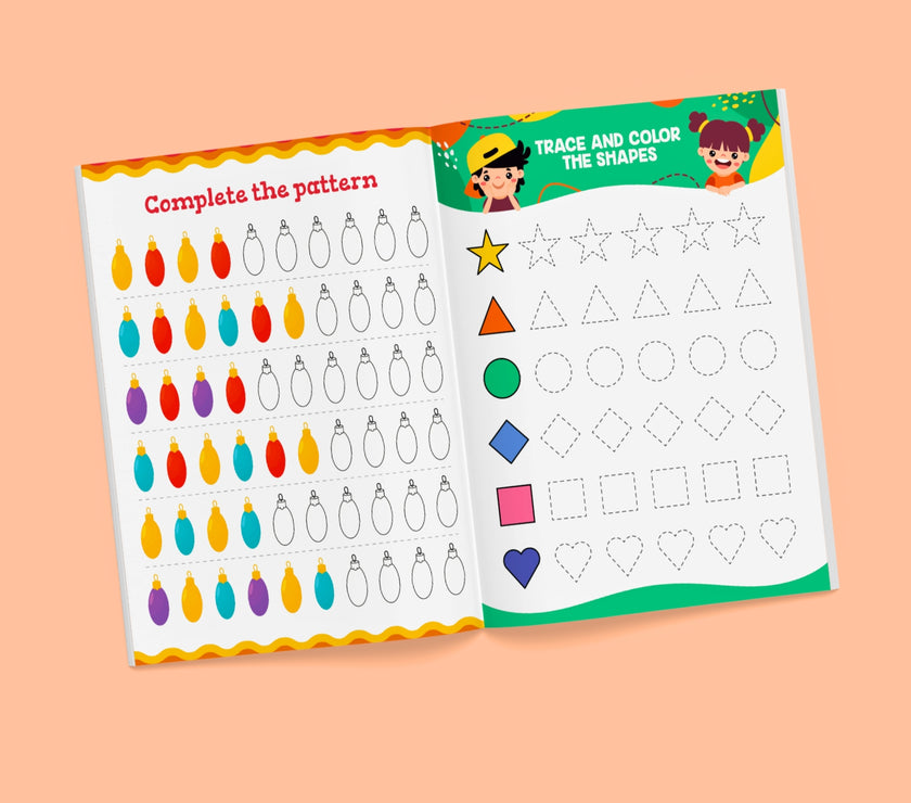 Trace & Color: Fun Preschool Activity Book for Toddlers Ages 1–5 | Tracing, Coloring, Mazes & Fine Motor Skill Development