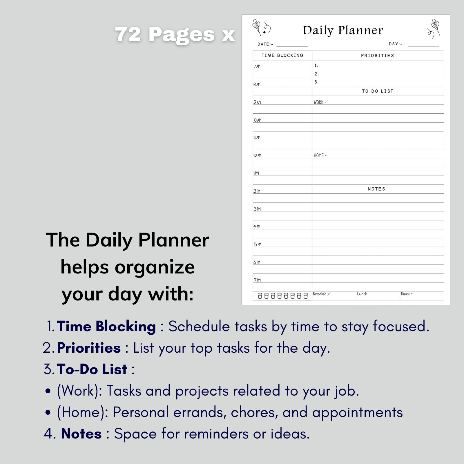 Chase Your Dream: The Ultimate Daily Planner to Achieve Your Goals