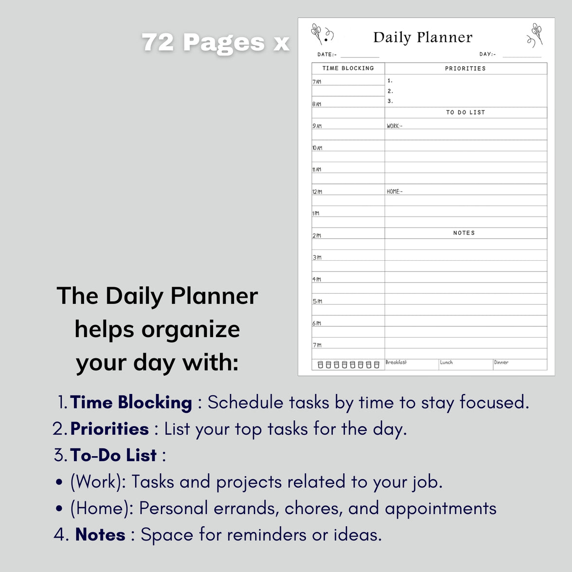 Chase Your Dream: The Ultimate Daily Planner to Achieve Your Goals