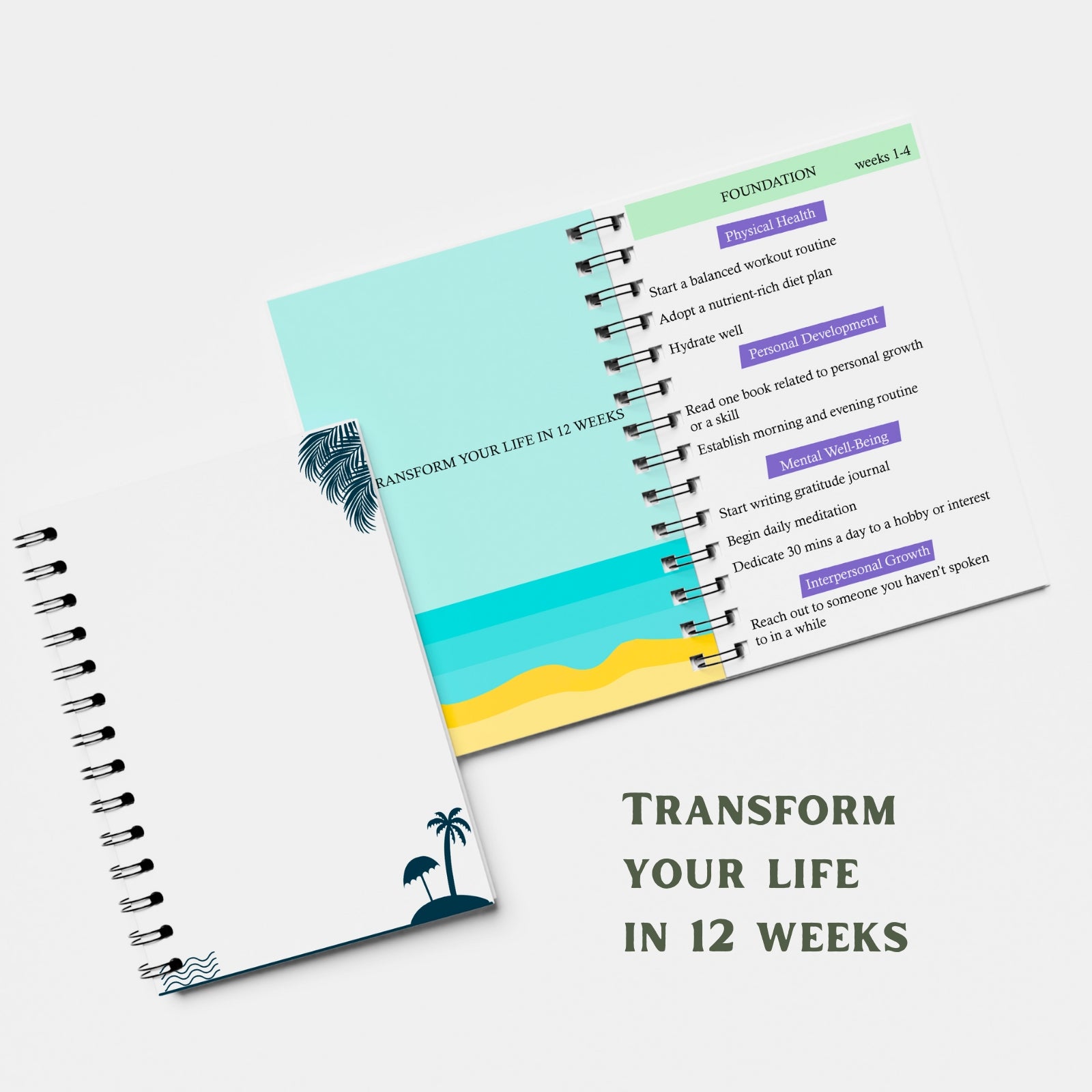 Make It A Year To Remember, Undated Mini Yearly Planner, Happiness Planner, A Guided Journal for Life Transformation