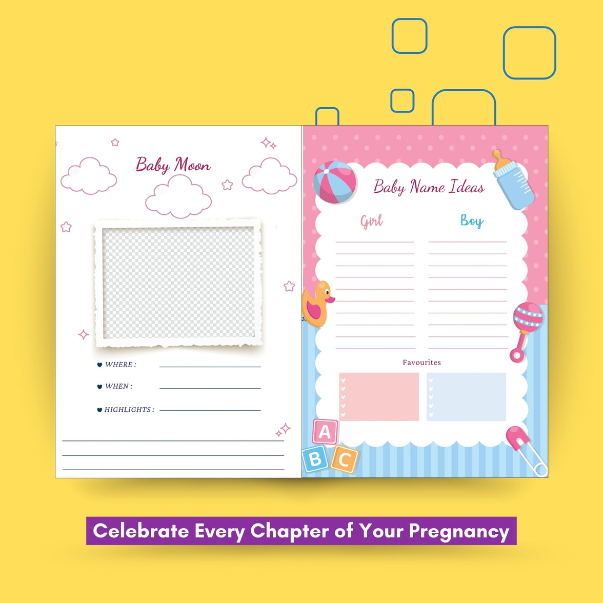 Pregnancy Journal, Nine Months Keepsake to Record Your Pregnancy Journey